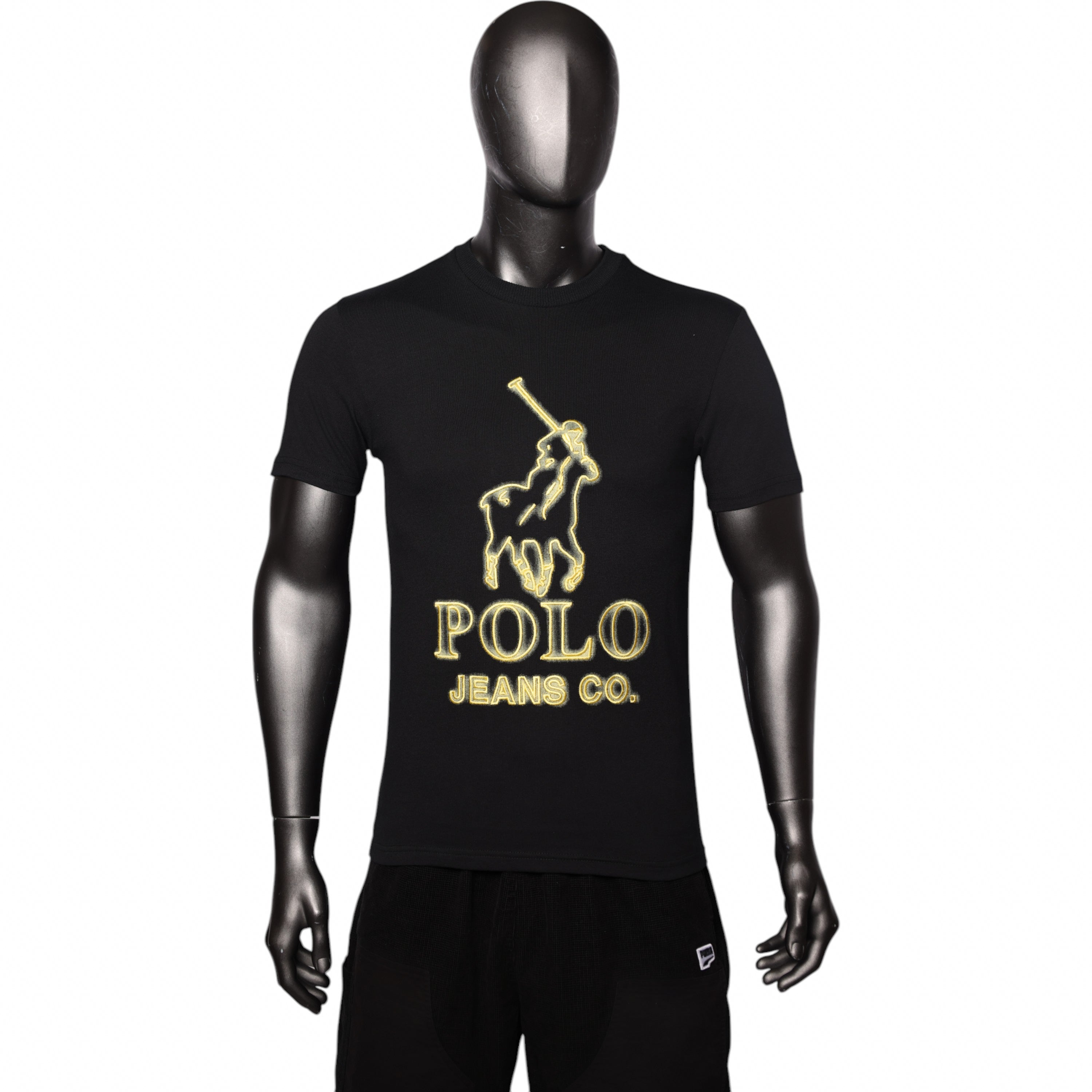 Polo T-Shirt Pjc Glow Logo Black